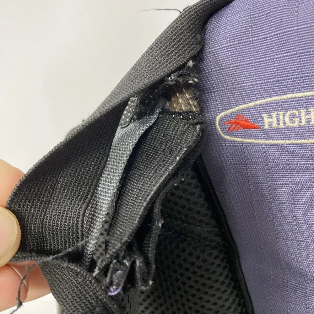 High Sierra Elite Tech Spot Suspension Strap System Backpack Black 18x12 *Tear*